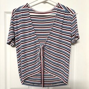 Brandy front tie blouse